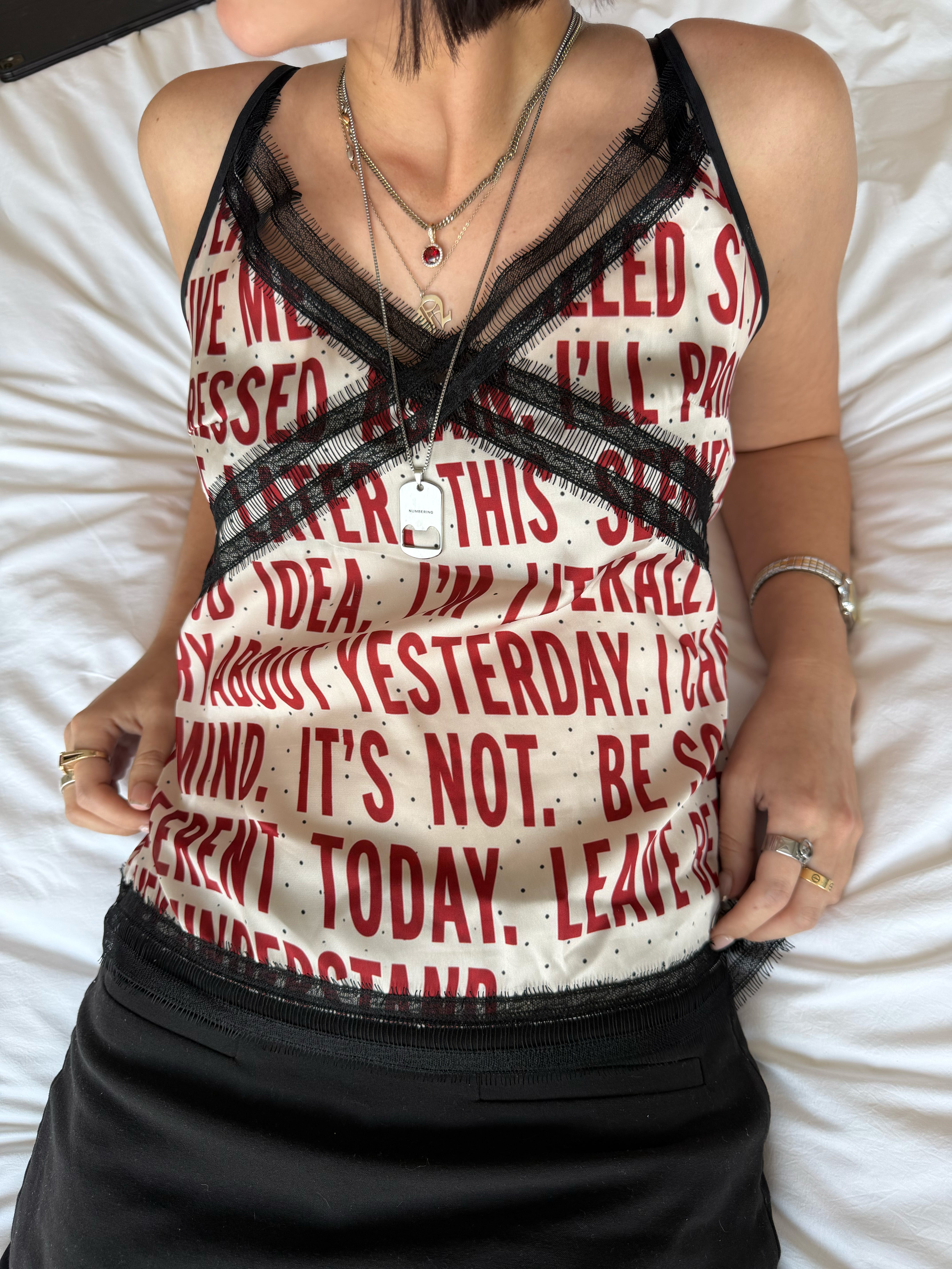 COMING SOON- I'm Literally Fine Lace Cami