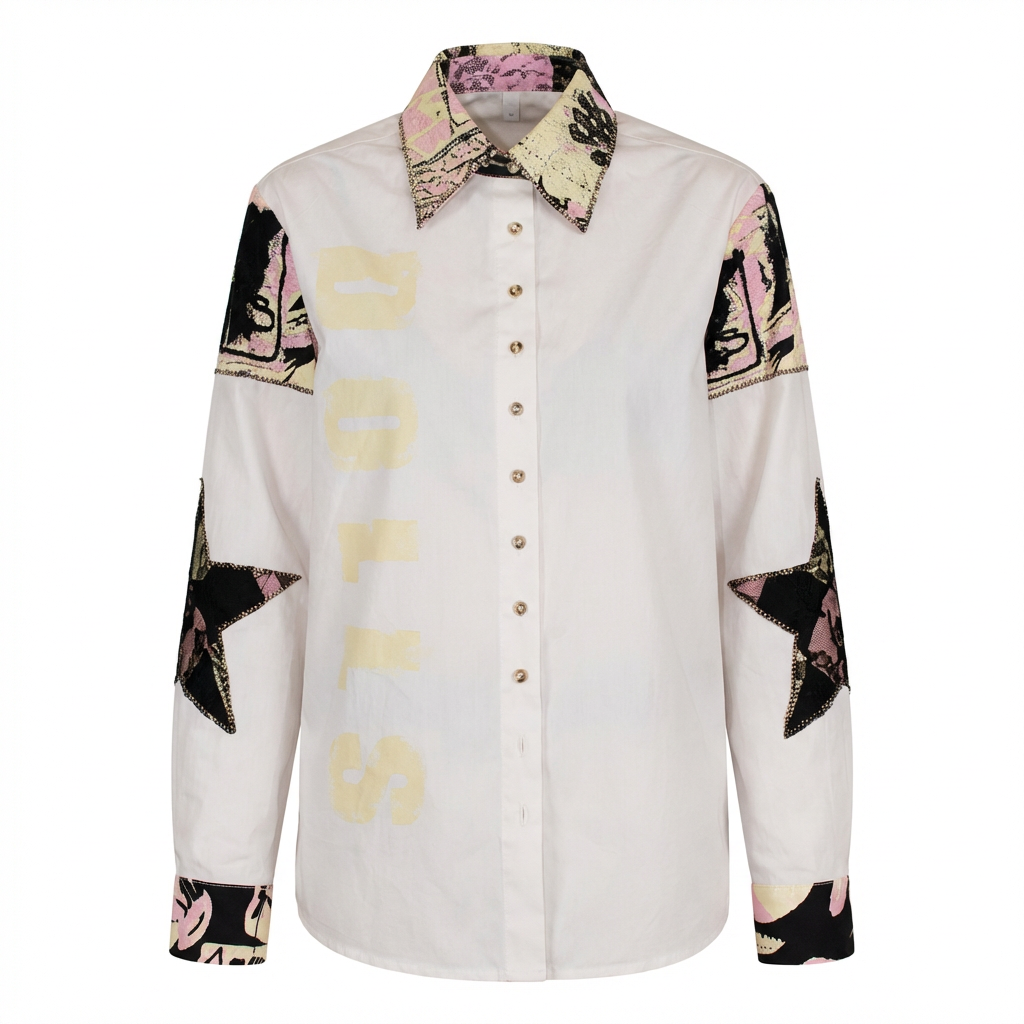Street Art Graphic Dress Shirt-Shop Paper Dolls Collection