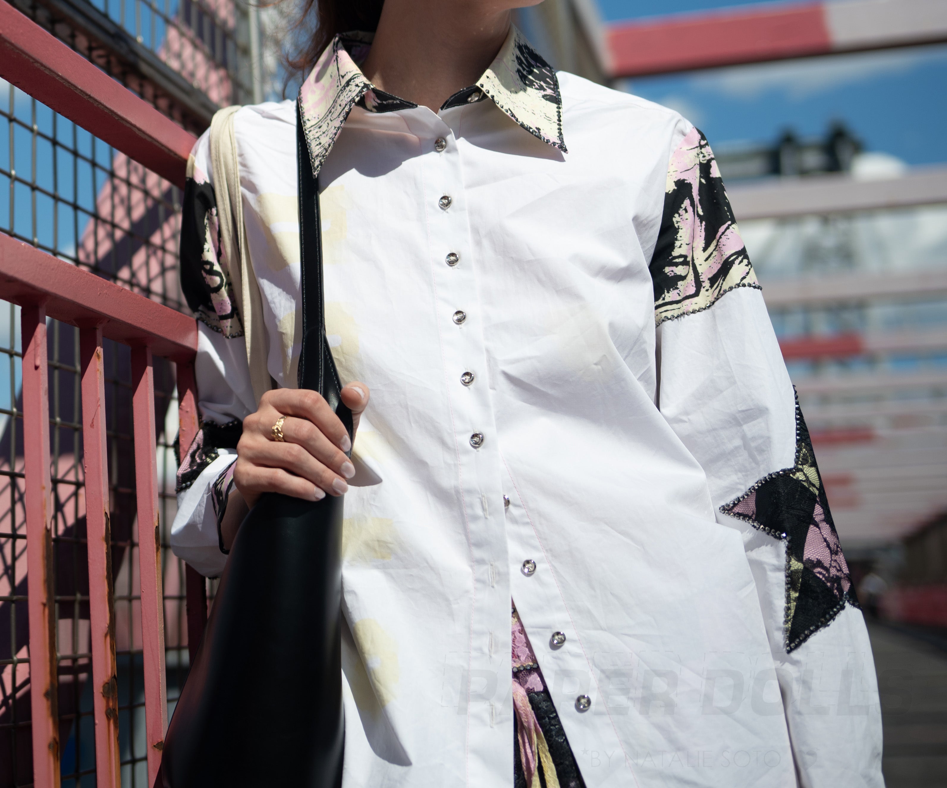Street Art Graphic Dress Shirt-Shop Paper Dolls Collection