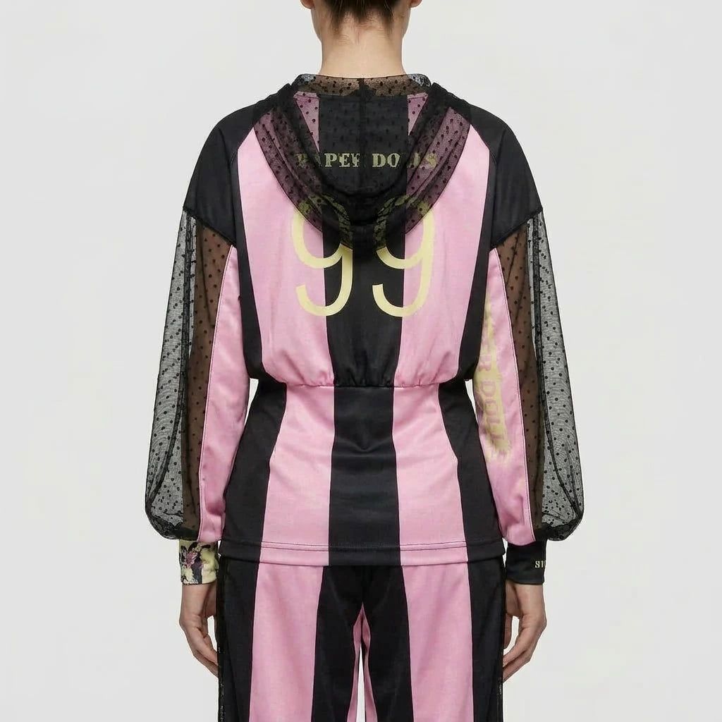 Reworked Jersey Mixed Media Hoodie