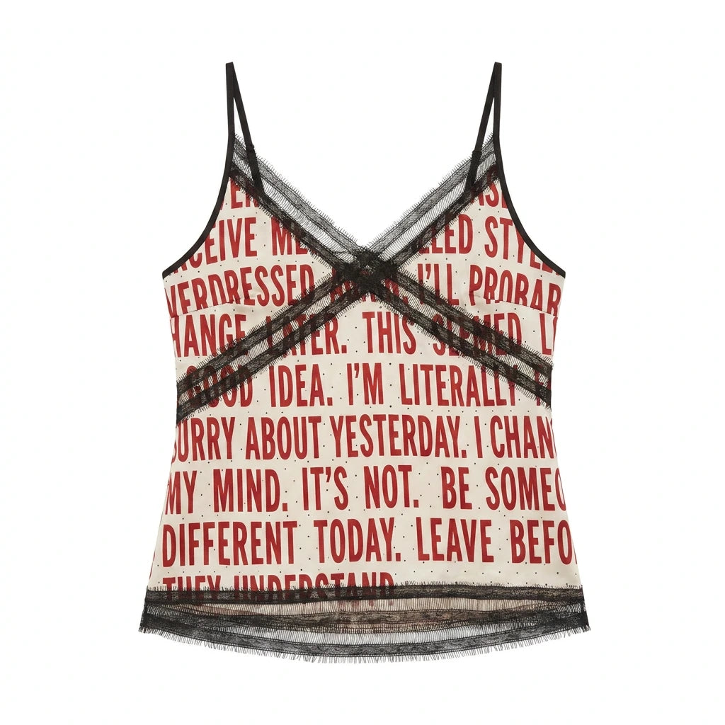 COMING SOON- I'm Literally Fine Lace Cami