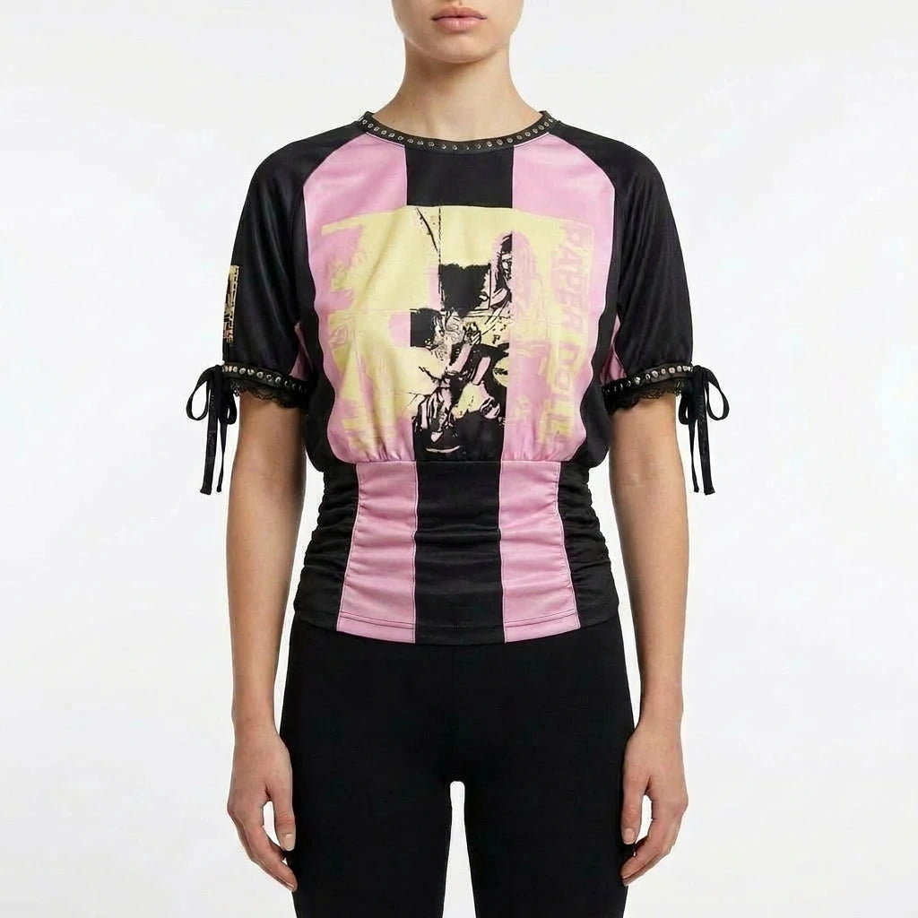 Fitted Waist Jersey Blouse