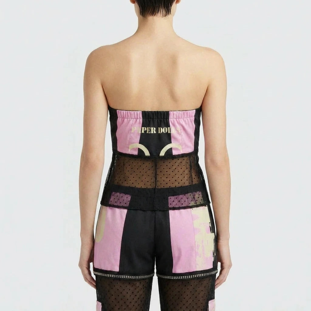 Paris Street Art Soccer Jersey Corset Top