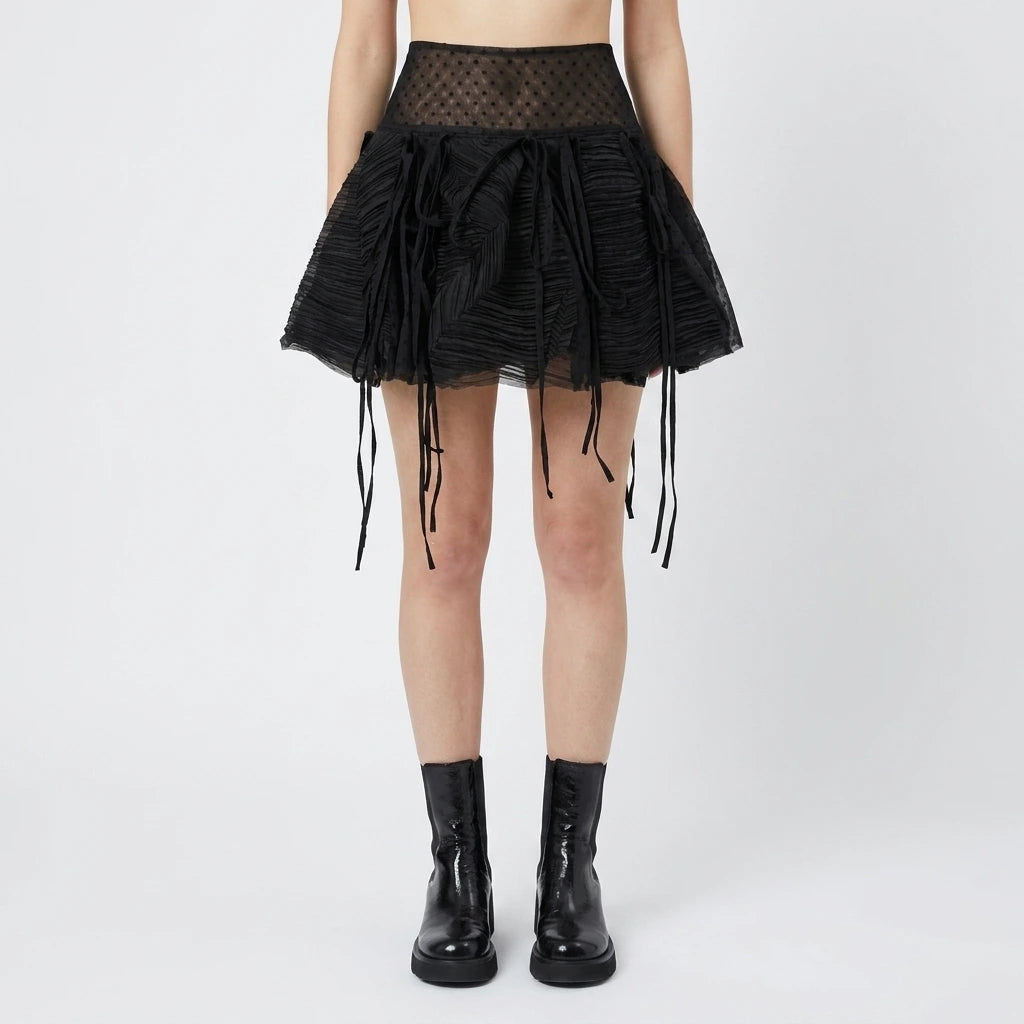 Mixed Media Bubble Skirt