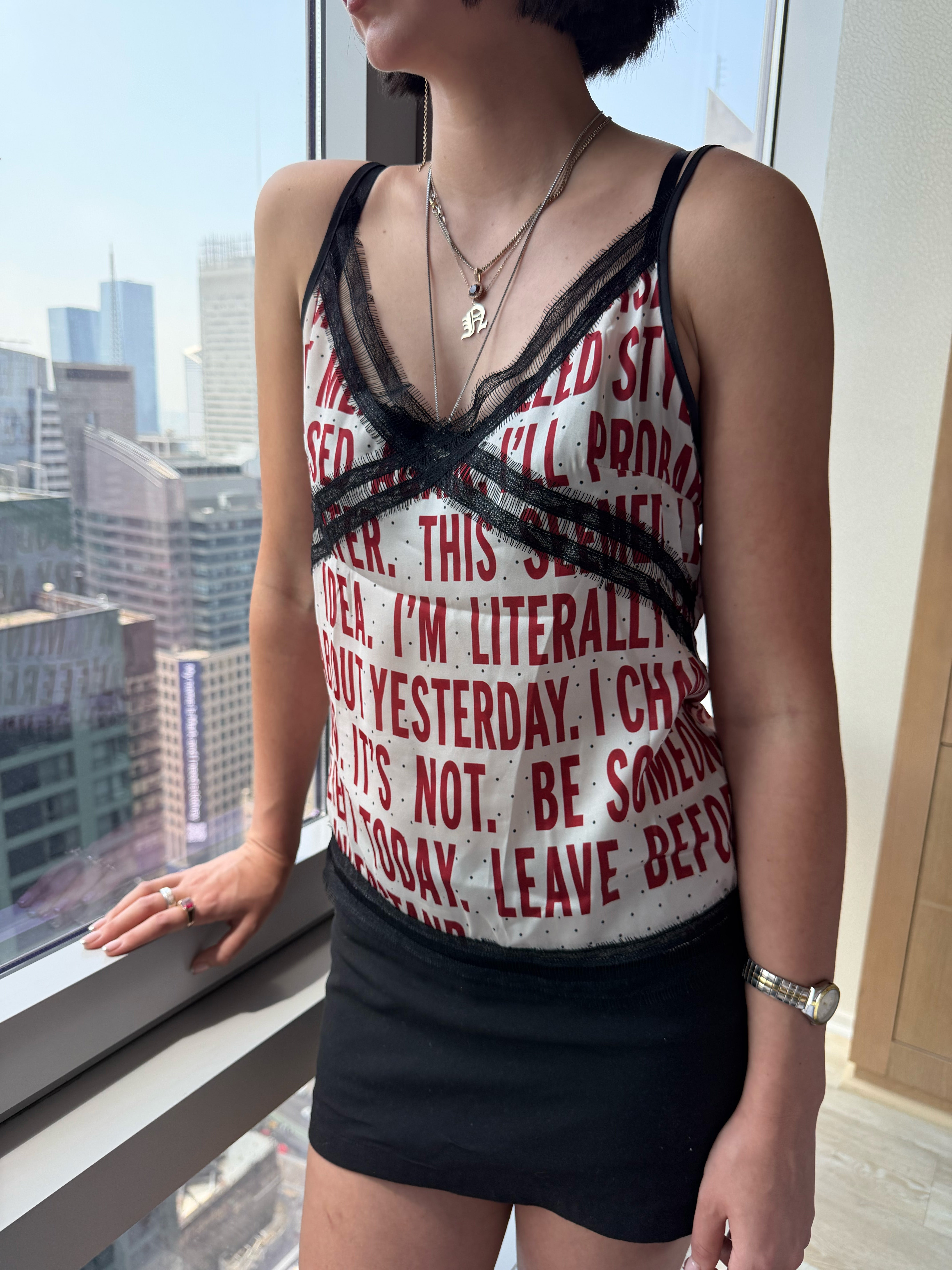 COMING SOON- I'm Literally Fine Lace Cami