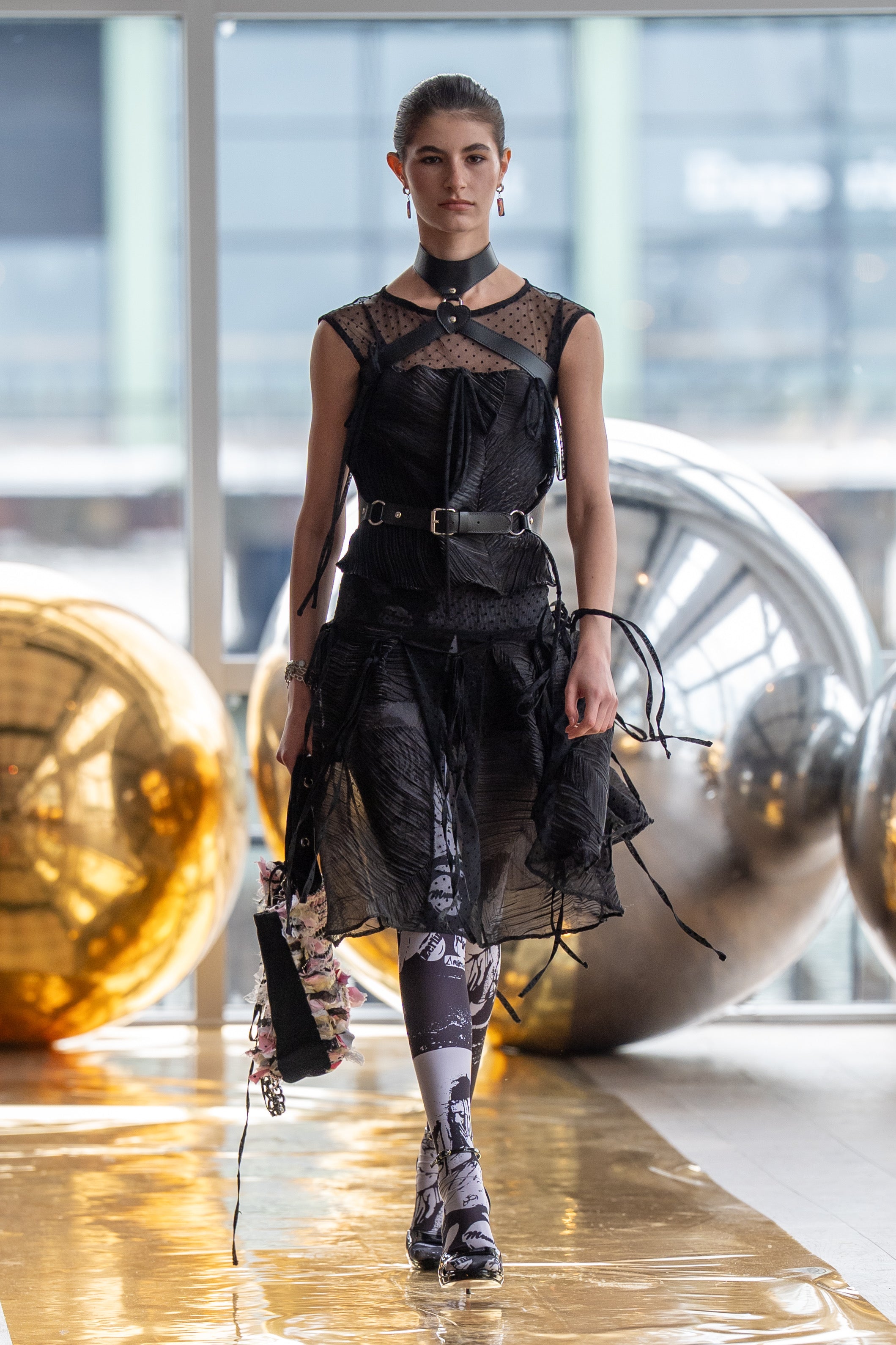Mixed Media Black Midi Skirt-Shop Paper Dolls Collection