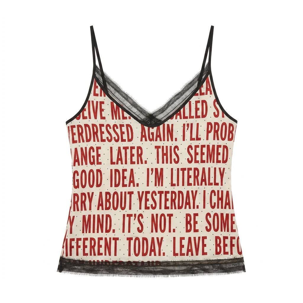 COMING SOON- I'm Literally Fine Lace Cami